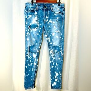 MNML splash denim men’s skinny blue jeans size 32